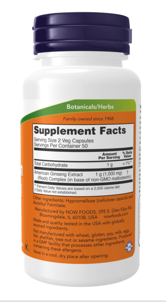 American Ginseng Extract Veg Capsules