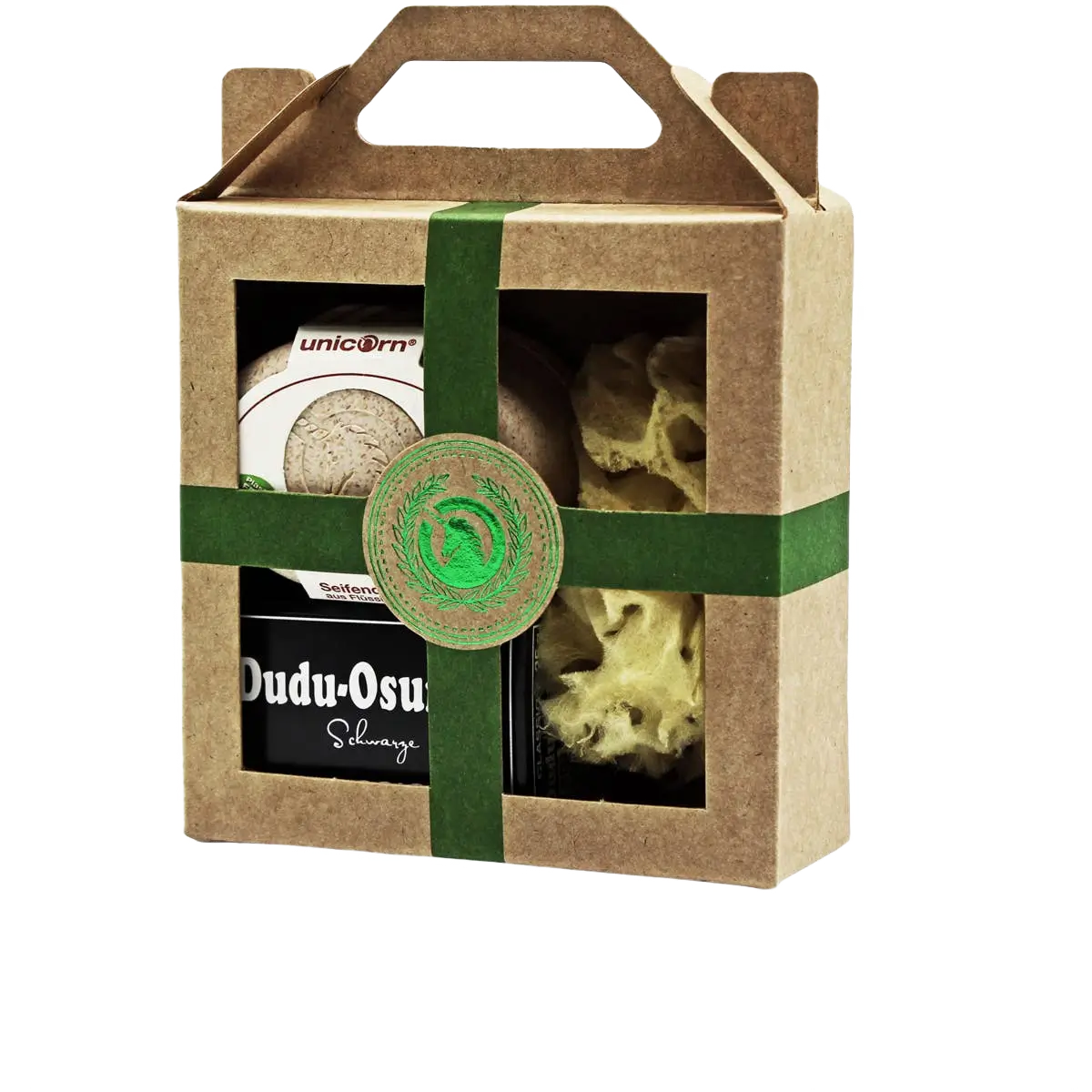 Gift set small cream white, natural sponge small