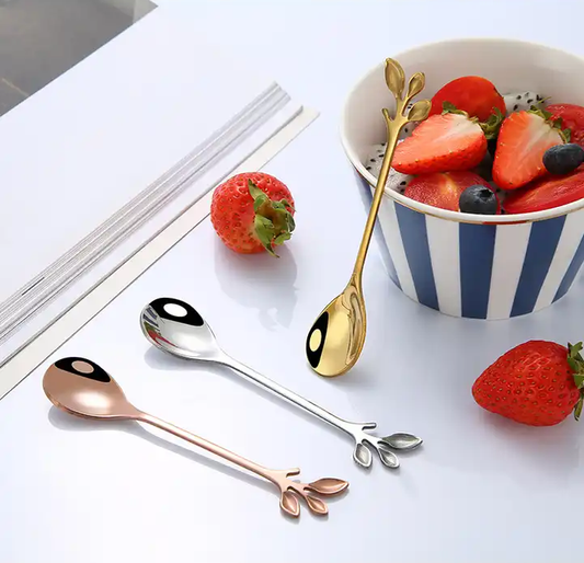 Leaf Spoon - For Tea, Coffee or Dessert - 4 colors