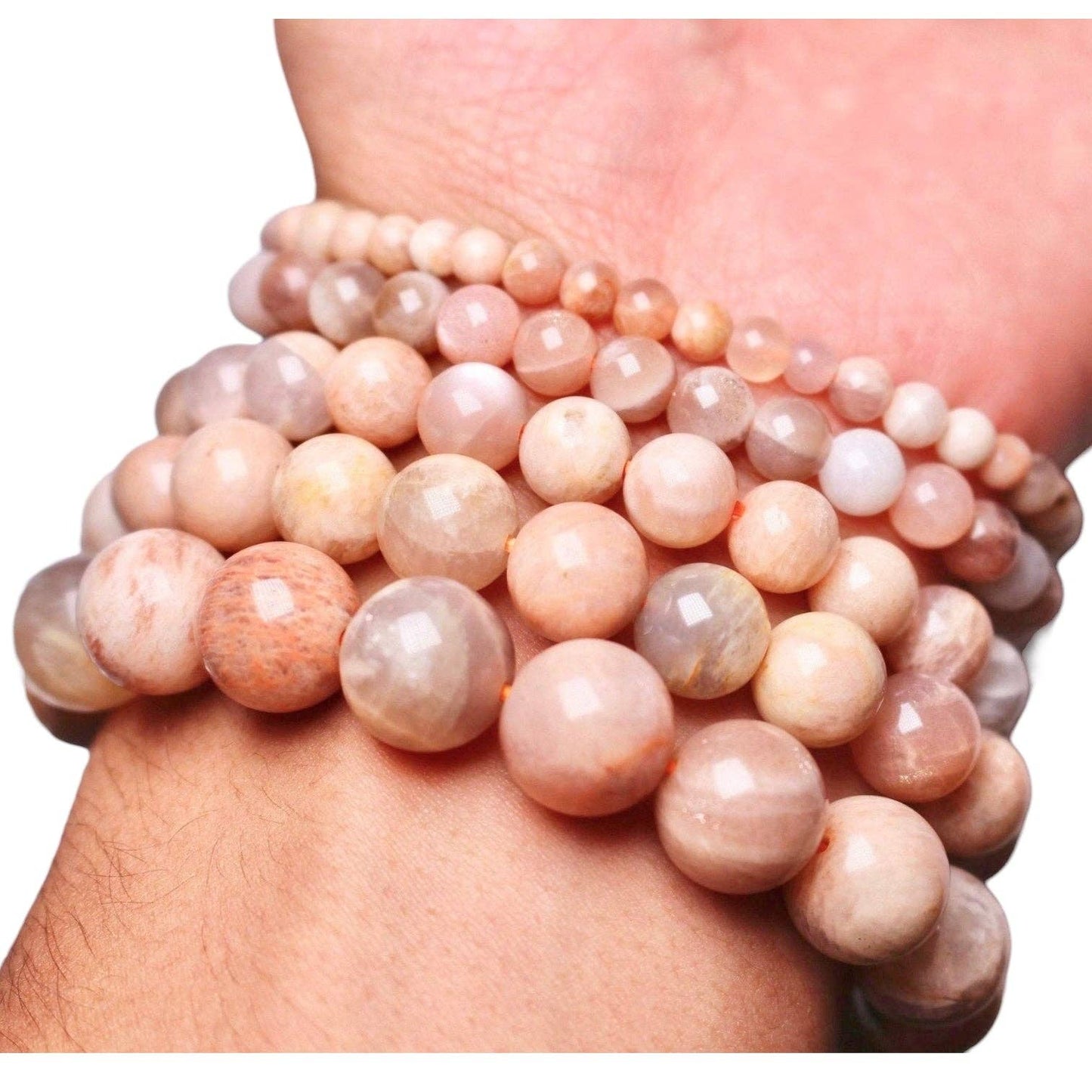 Pink moonstone bracelet A+