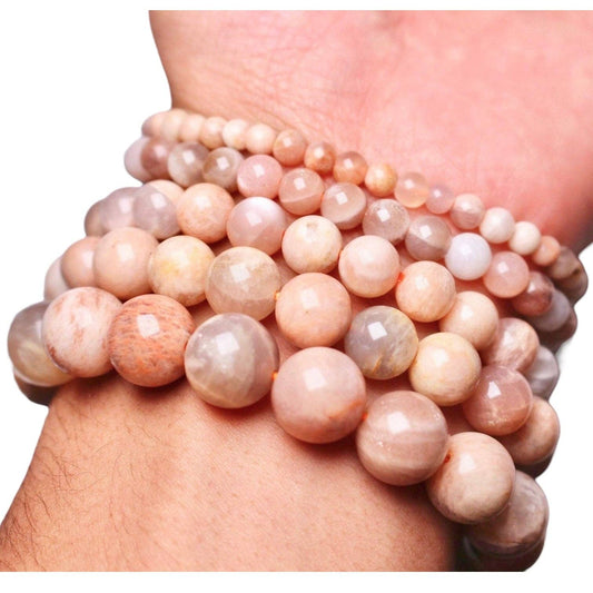 Pink moonstone bracelet A+