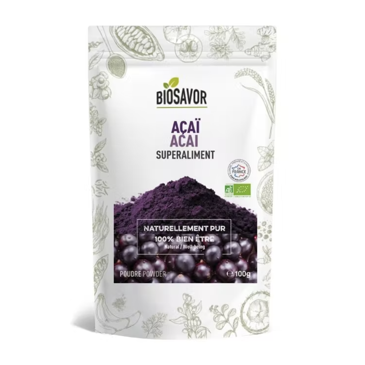 ACAI BIO EN POUDRE - 100G - COMPLÉMENT ALIMENTAIRE