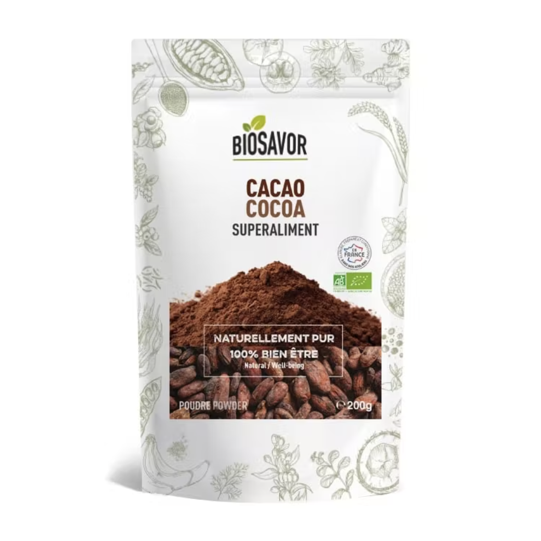 CACAO EN POUDRE - 200G - COMPLÉMENT ALIMENTAIRE