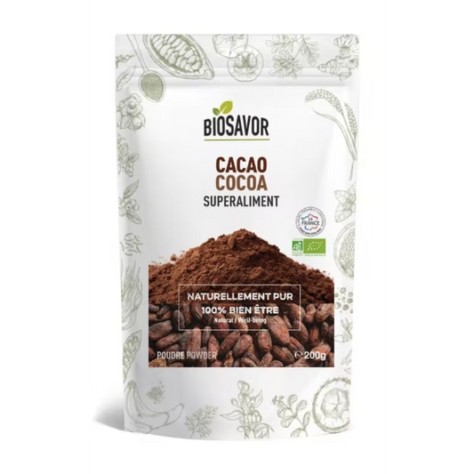 CACAO EN POUDRE - 200G - COMPLÉMENT ALIMENTAIRE