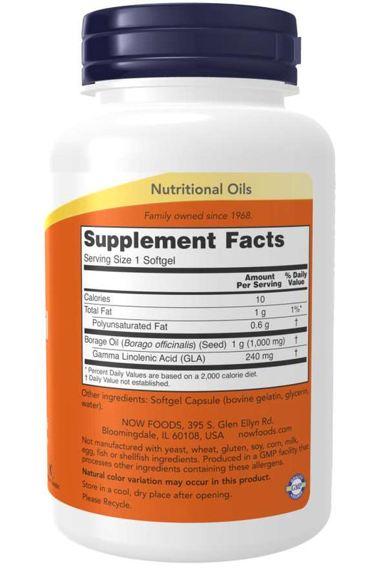 Borage Oil 1000 mg Softgels