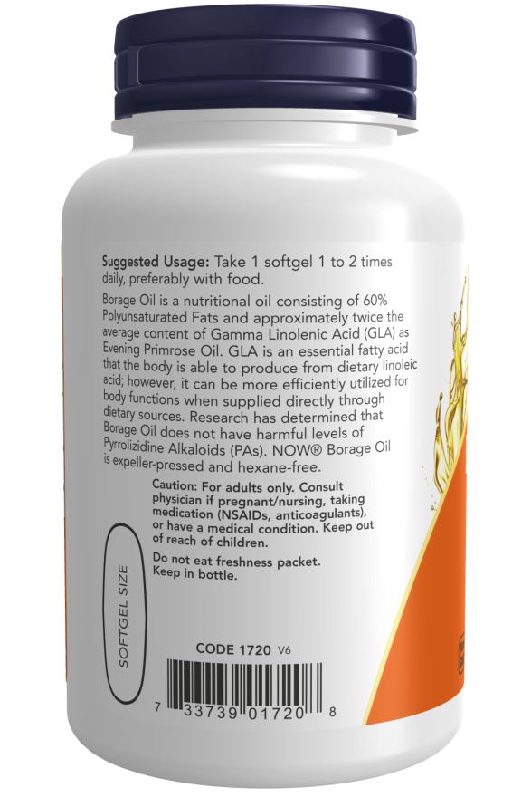 Borage Oil 1000 mg Softgels