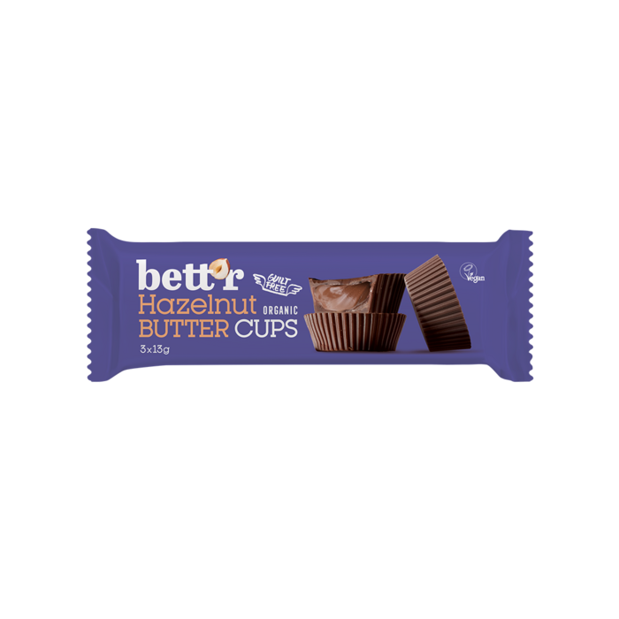 Hazelnut Butter Cups with Hazelnut Cream