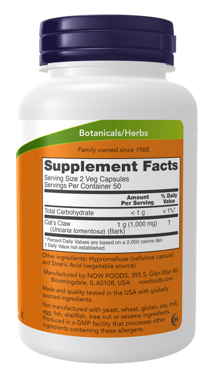 Cat's Claw 500 mg Veg Capsules
