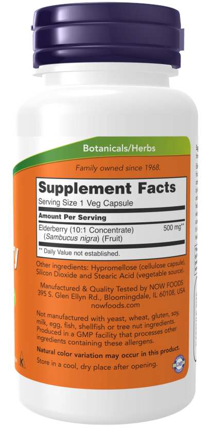 Elderberry 500 mg Veg Capsules