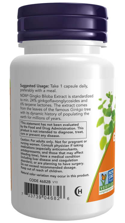 Ginkgo Biloba, Double Strength 120 mg Veg Capsules