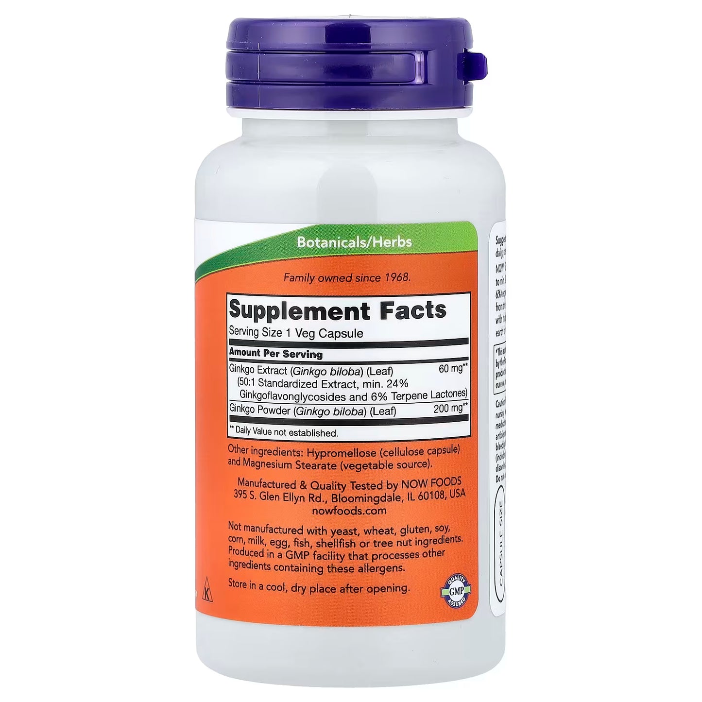 Ginkgo Biloba, 60mg - Veg Capsules