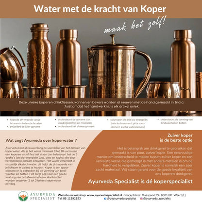Copper Water Bottle with Handle