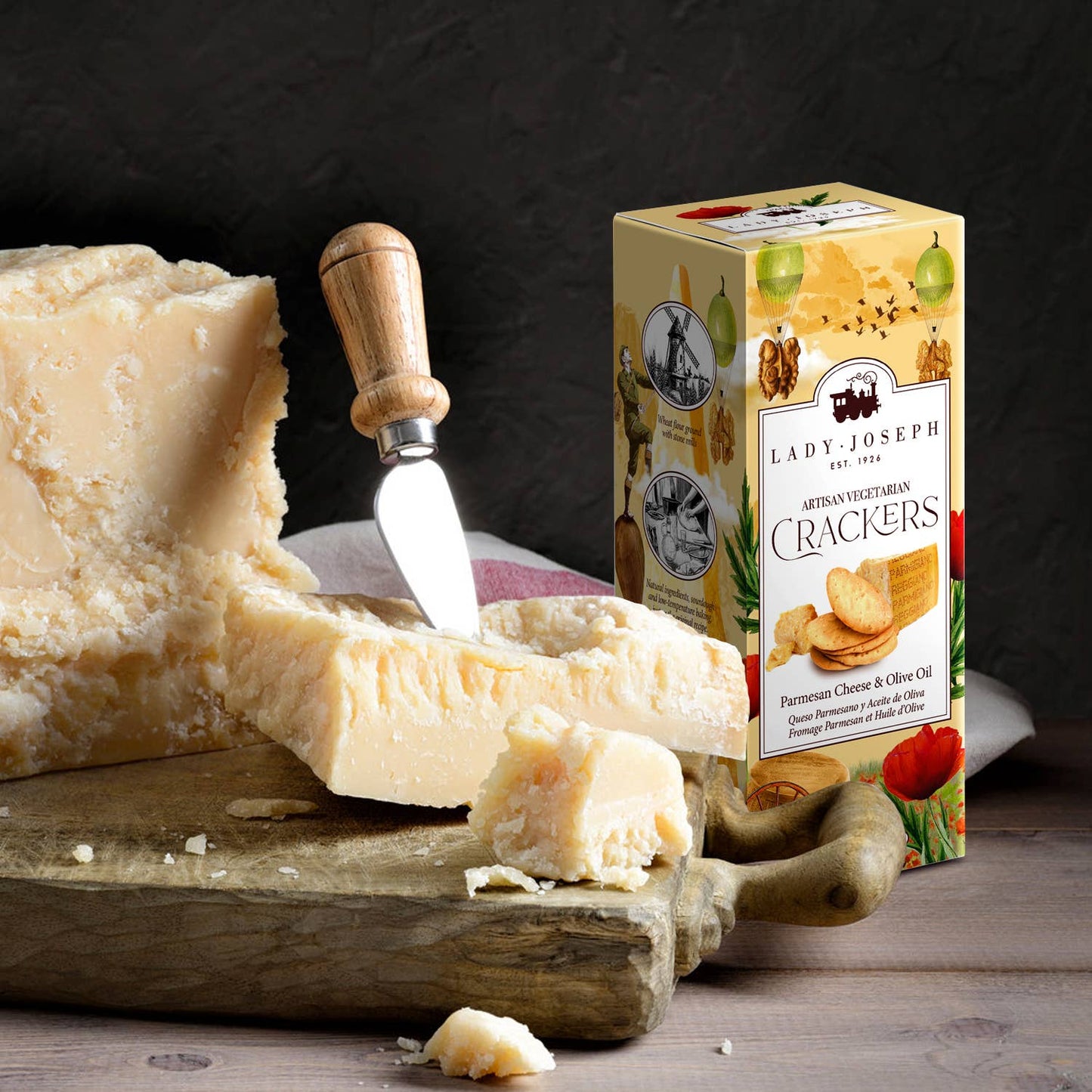 Parmesan and Olive Oil Crackers (Cheese snack)