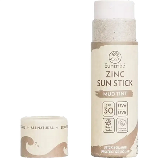 Suntribe Natural Mineral Zinc Sun Stick SPF 30 Reef Safe Organic Tinted