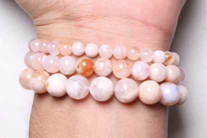 A+ Cherry Blossom Agate Bracelet