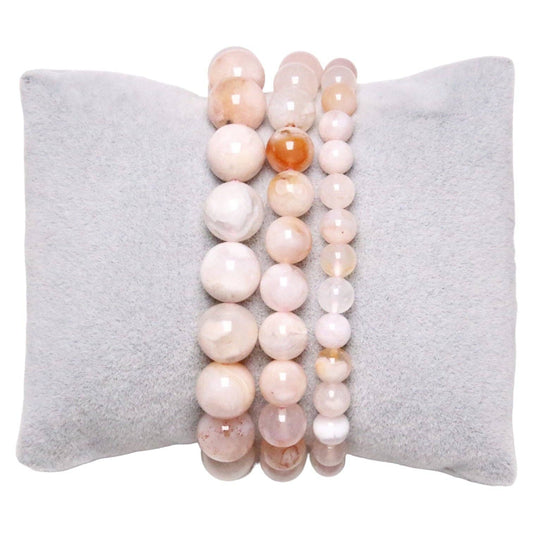 A+ Cherry Blossom Agate Bracelet