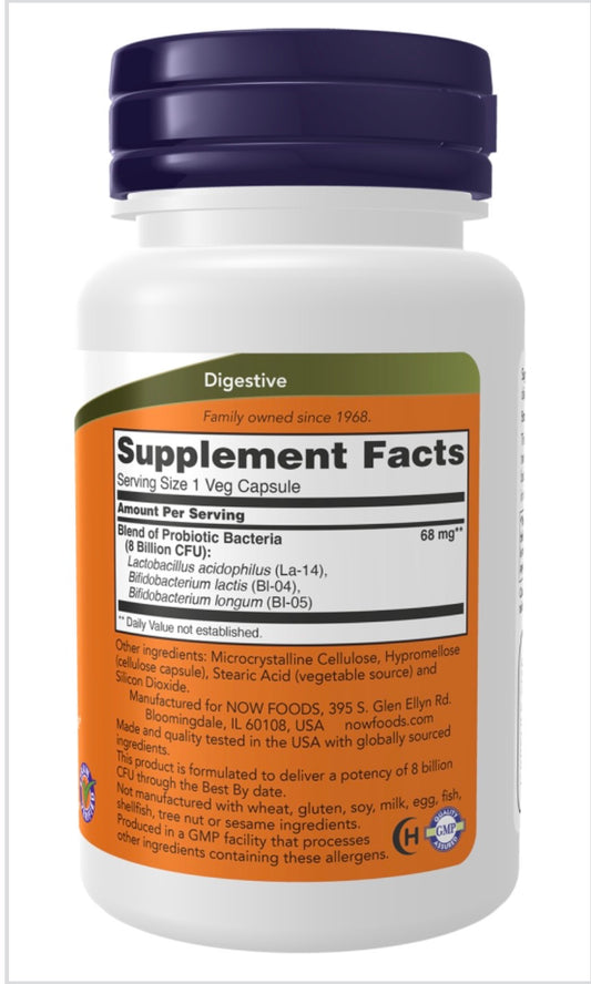 8 Billion Acidophilus & Bifidus Veg Capsules