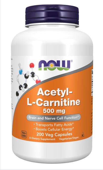 Acetyl-L-Carnitine 500 mg Veg Capsules