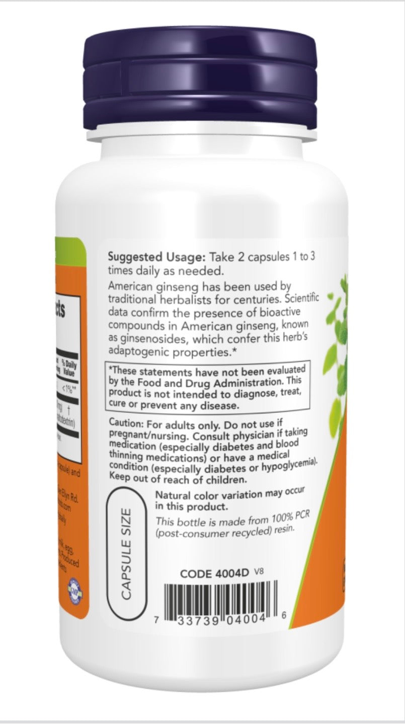American Ginseng Extract Veg Capsules