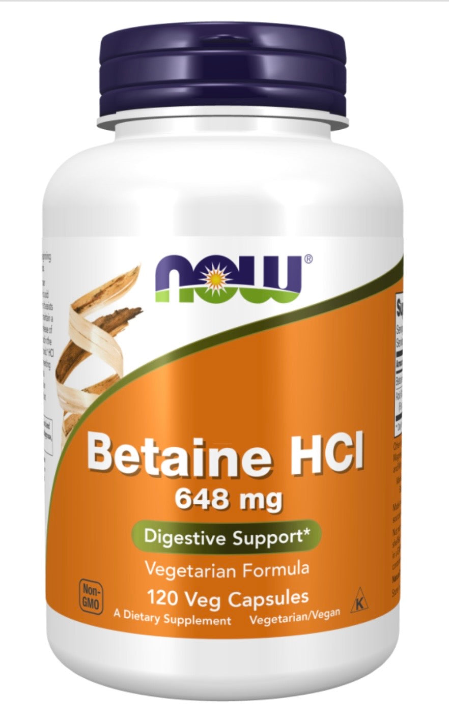 Betaine HCl 648 mg Veg Capsules