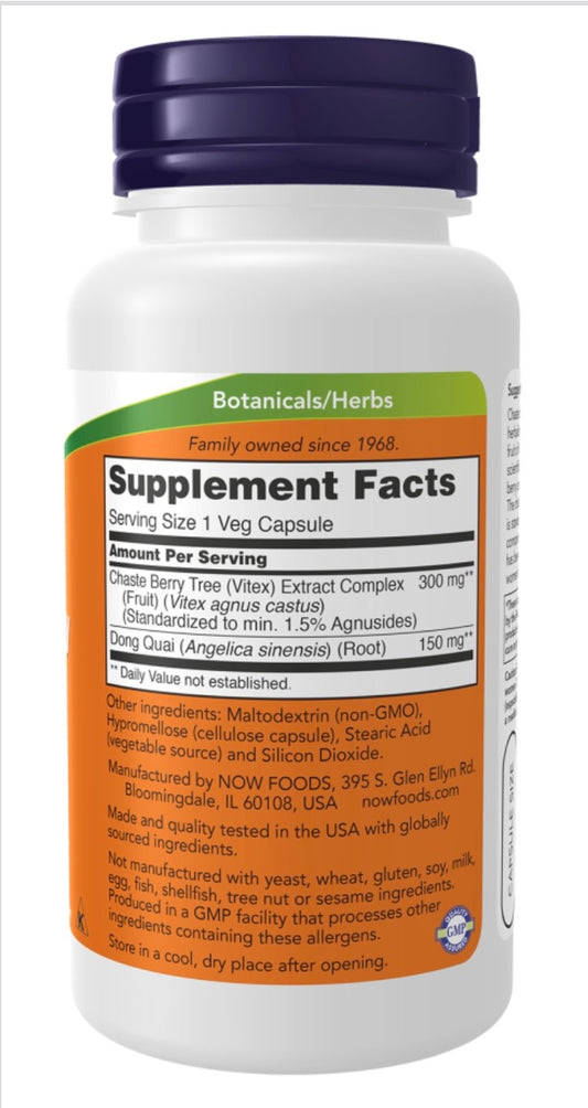Chaste Berry Vitex Extract 300 mg Veg Capsules