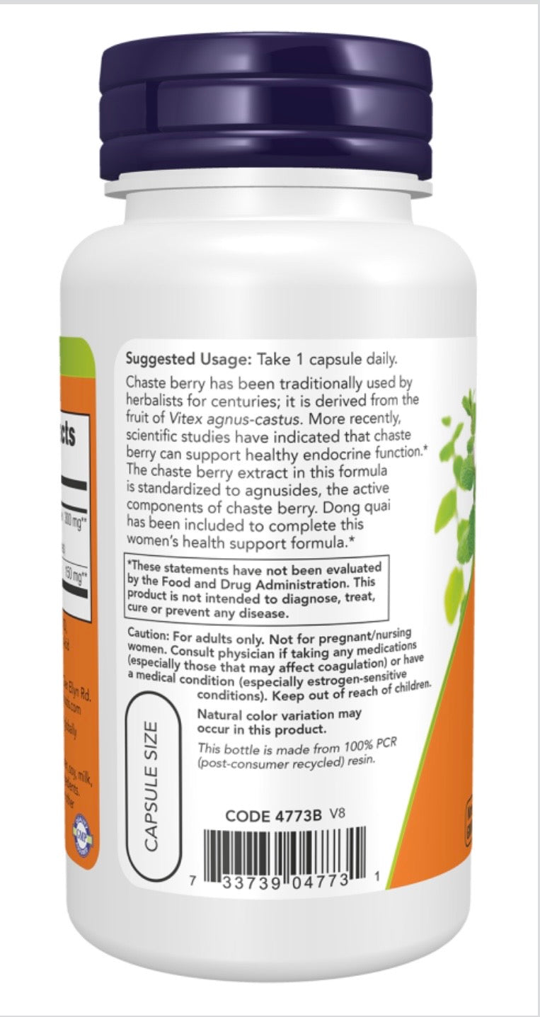 Chaste Berry Vitex Extract 300 mg Veg Capsules