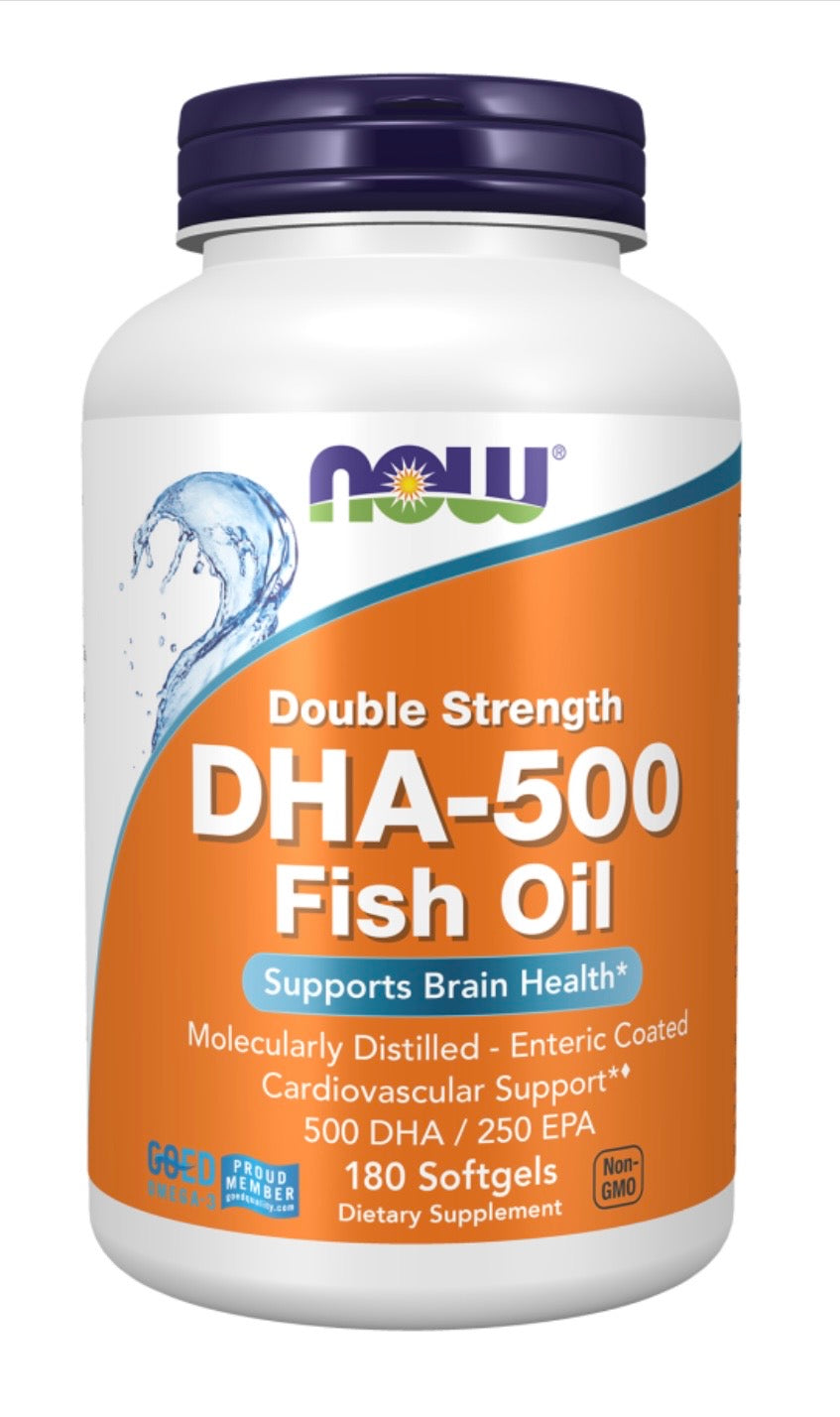 DHA-500 Fish Oil, Double Strength Softgels