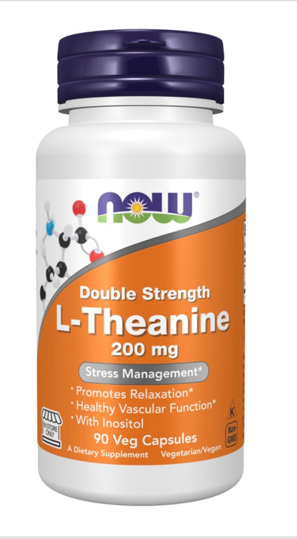 Double Strength L-Theanine, 200mg - Veg Capsules