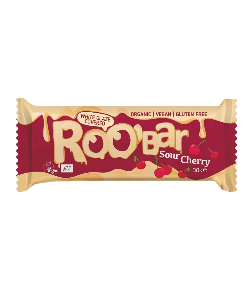 White Chocolate Covered Sour Cherry Bar