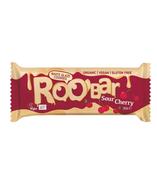 White Chocolate Covered Sour Cherry Bar
