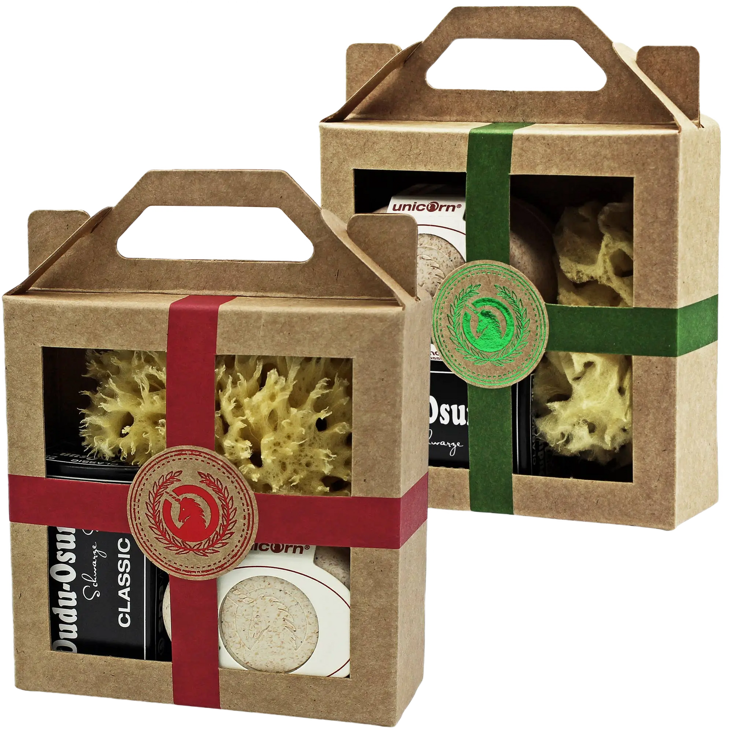 Gift set small cream white, natural sponge small