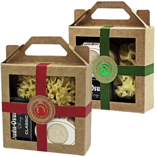 Gift set small cream white, natural sponge small