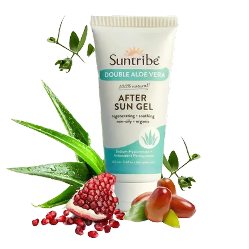 Organic Aftersun Gel Double Aloe Vera 100ml - 100% Natural & Veg…