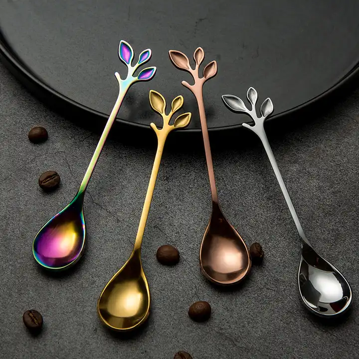 Leaf Spoon - For Tea, Coffee or Dessert - 4 colors