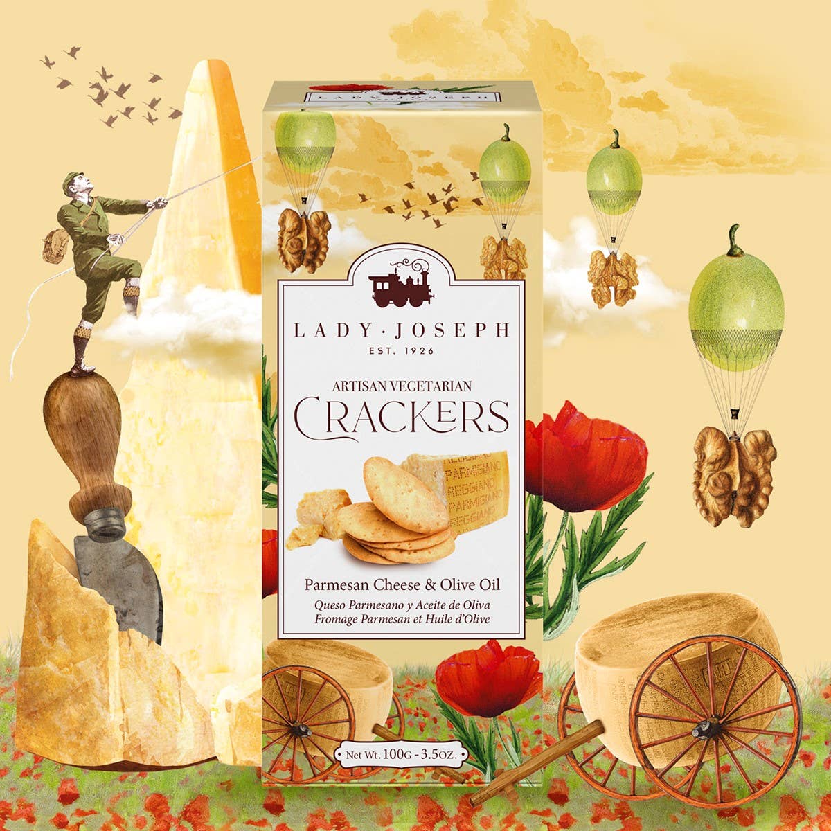 Parmesan and Olive Oil Crackers (Cheese snack)