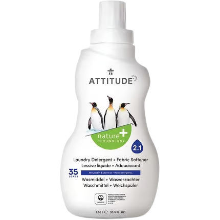 2-in-1 Laundry Detergent and Fabric Softener with Plant and Mineral-Based Ingredients 1.05 Litres Mountain Essential
