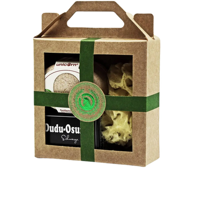 Gift set small cream white, natural sponge small