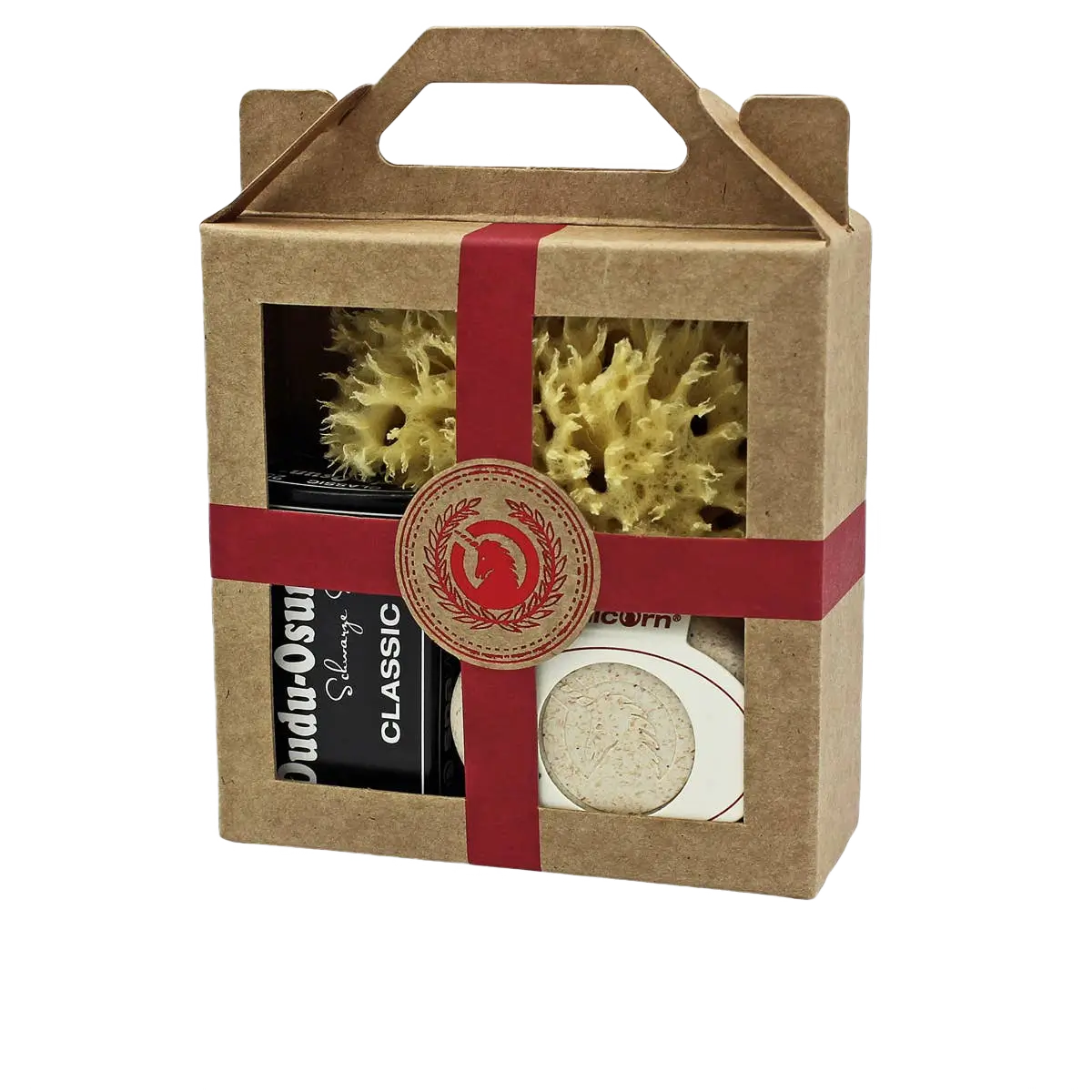 Gift set small cream white, natural sponge small