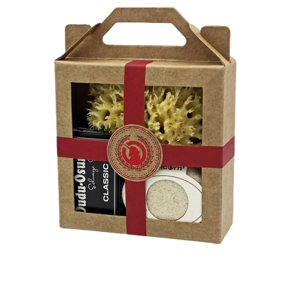 Gift set small cream white, natural sponge small
