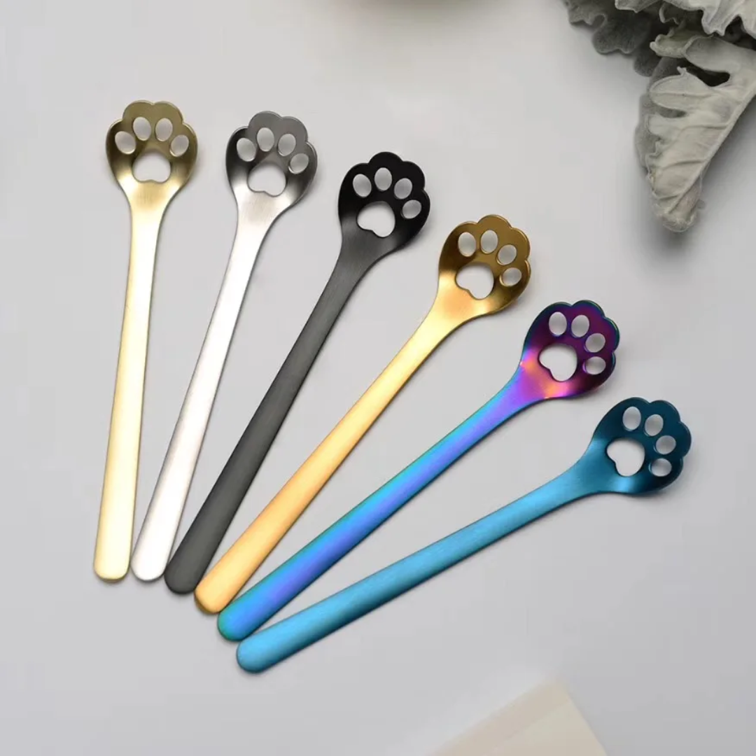Cat's paw spoon - 4 colors - Tea, Coffee or Dessert