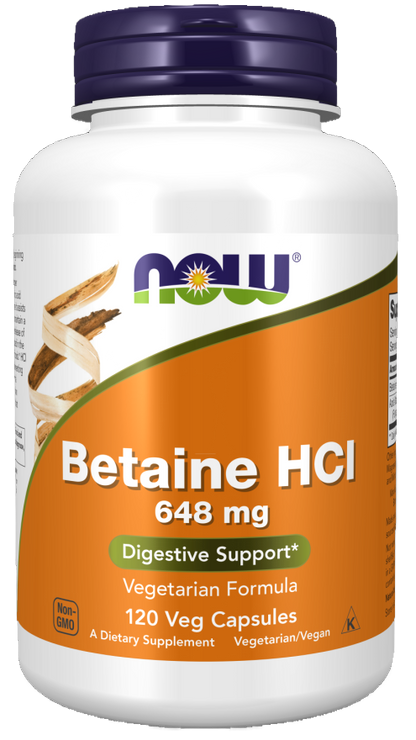 Betaine HCl 648 mg Veg Capsules