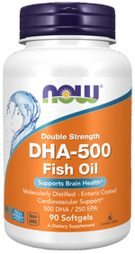 DHA-500 Fish Oil, Double Strength Softgels