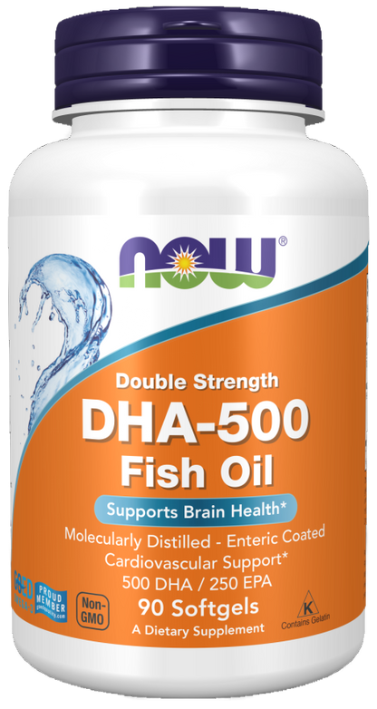 DHA-500 Fish Oil, Double Strength Softgels